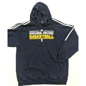 Y2k Adidas Indiana Pacers Basketball NBA Hoodie Sweatshirt Youth XL 18‎ / 20